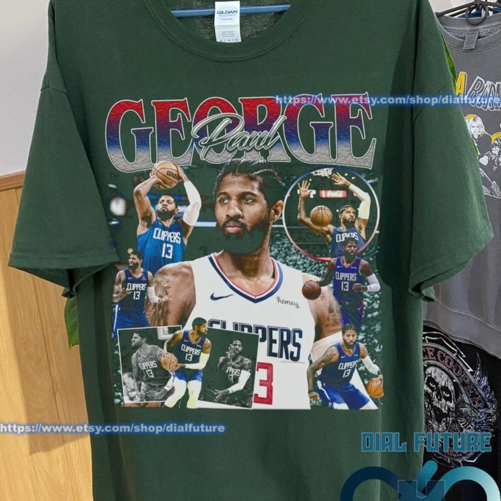 Vintage 90s Basketball Bootleg Style T-shirt, Paul George Graphic Tee, Paul Geor